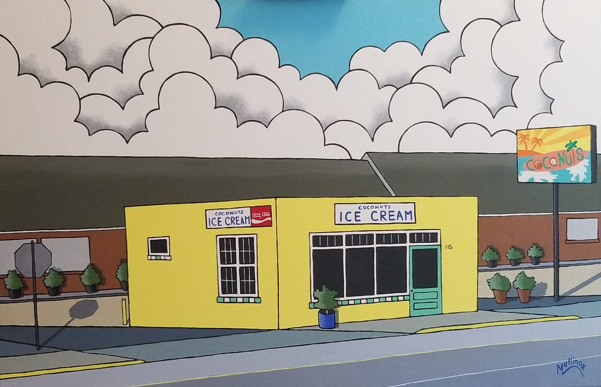 Coconuts Ice Cream | Painting by Kent Mullinax of Cartersville, Georgia